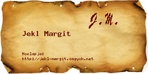 Jekl Margit névjegykártya